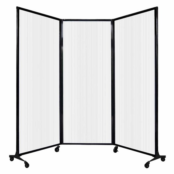 Versare QuickWall Folding Portable Partition 8'4" x 6'8" Opal Polycarbonate 1821224